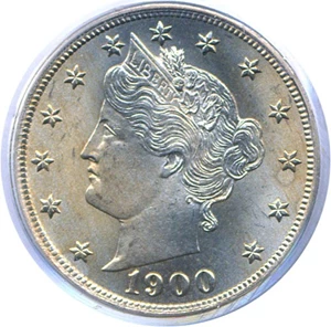 image for: 1900 5c PCGS MS66