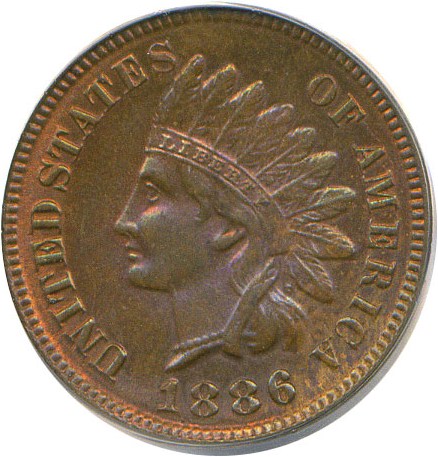 image for: 1886 1c Type 1 PCGS MS64 BN