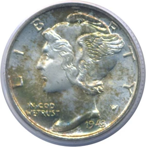 image for: 1943-D 10c PCGS MS67 FB