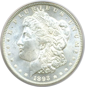 image for: 1893 $1 PCGS MS65