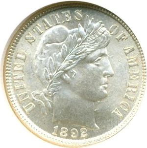 image for: 1892 10c NGC MS66
