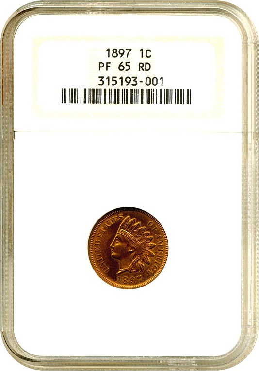image for: 1897 1c  NGC Proof 65 RD