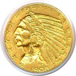 image for: 1908 $5 Indian PCGS MS62