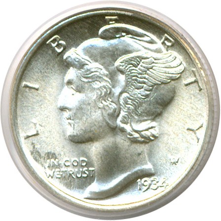 image for: 1934 10c  PCGS MS66 FB