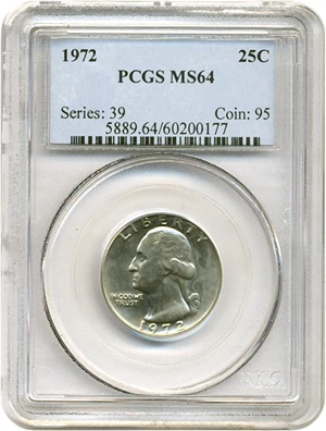 image for: 1972 25c PCGS MS64