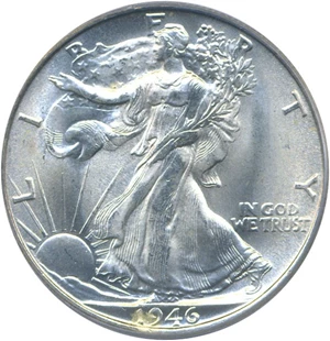 image for: 1946-S 50c PCGS MS66