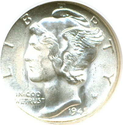 image for: 1945 10c  NGC MS65 