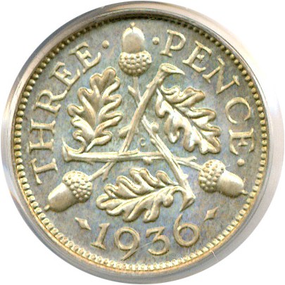 image for: Great Britain: 1936 3D  PCGS Proof 65