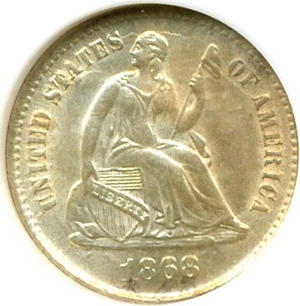 image for: 1868-S H10c NGC MS64