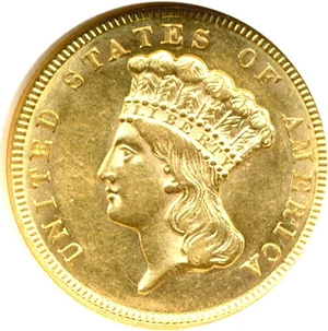 image for: 1856 $3 NGC/CAC AU58
