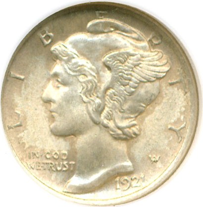 image for: 1921 10c  NGC MS64 FB