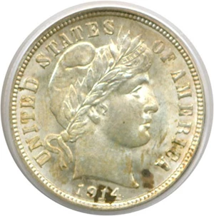 image for: 1914 10c PCGS MS64