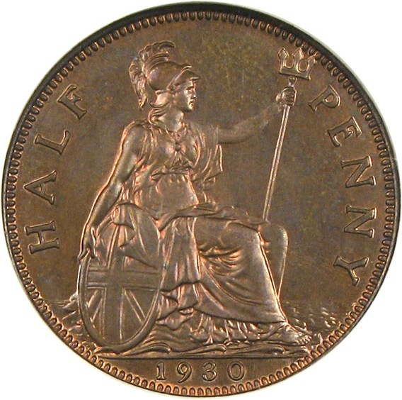 image for: Great Britain: 1930 1/2 D  NGC Proof 65 BN