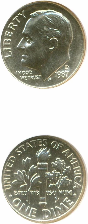 image for: 1987-D 10c NGC MS67