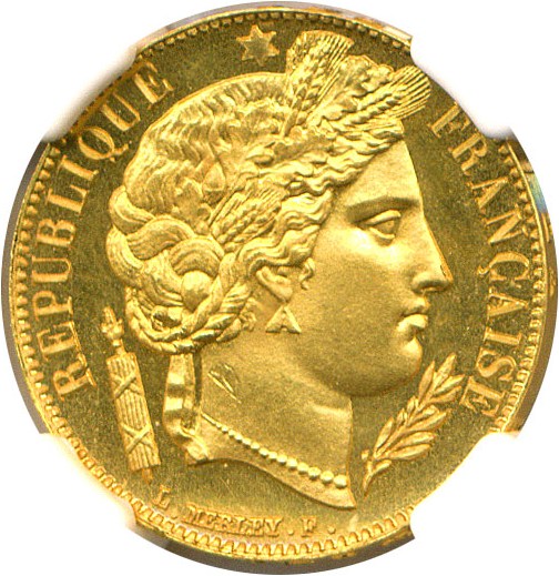 image for: France: 1851-A 20 Fr  NGC Proof 64 Cameo