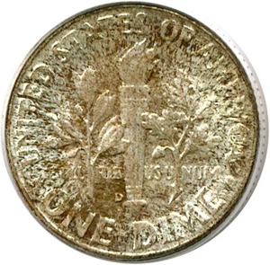 image for: 1949-D 10c PCGS MS65 FB