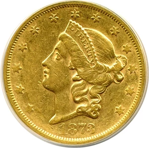 image for: 1873-S $20 Closed 3 ANACS AU50