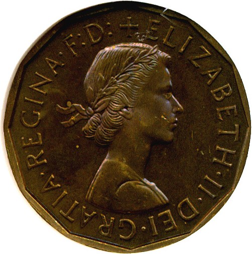 image for: Great Britain: 1957 3D  NGC Proof 65 (Copper-Zinc)
