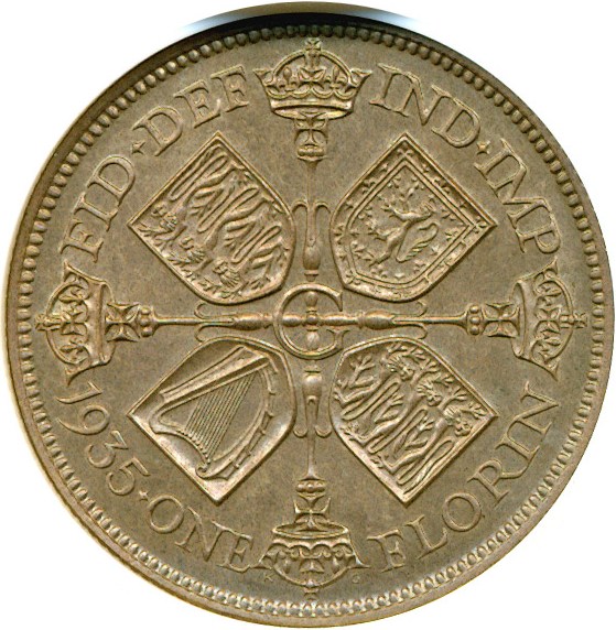 image for: Great Britain: 1935 Florin  NGC Proof 64