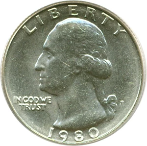 image for: 1980 25c PCGS MS61