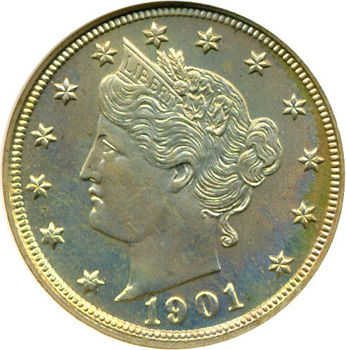 image for: 1901 5c  NGC/CAC Proof 67 *Color*