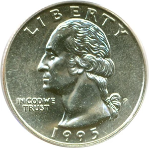 image for: 1995-P 25c PCGS MS66
