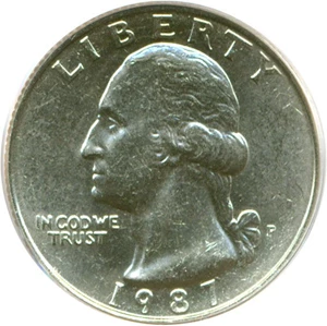 image for: 1987-P 25c PCGS MS63