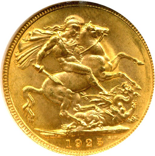 image for: Great Britain: 1925 Sov  NGC MS64