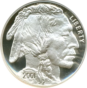 image for: 2001-P $1 Buffalo NGC Proof 69 UCameo