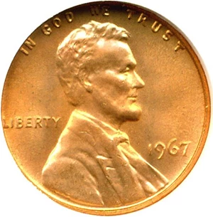 image for: 1967 1c NGC MS66 RD
