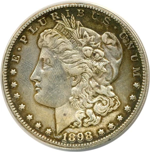 image for: 1898-S $1 ANACS AU50 Details (Cleaned)