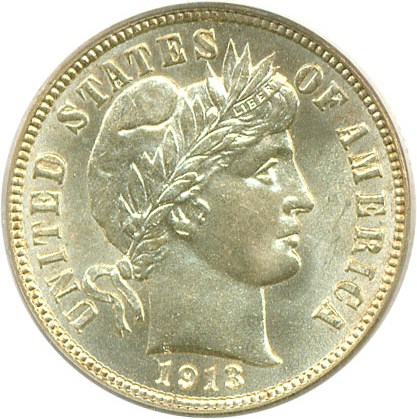 image for: 1913-S 10c  PCGS MS66 