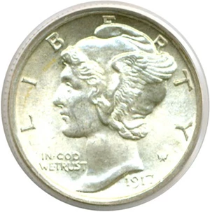 image for: 1917-S 10c PCGS MS65 FB