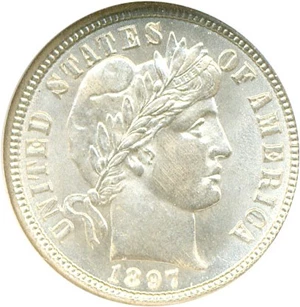 image for: 1897-O 10c NGC MS66