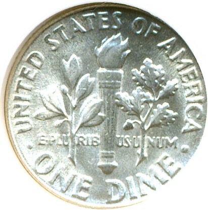 image for: 1954 10c  NGC MS66 FT