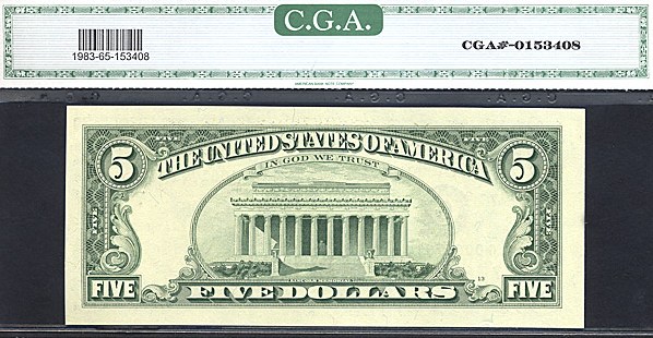 image for: Fr.1983G 1993 $5 Fort Worth, TX CGA Gem CU65  [G00017311] *Star* 