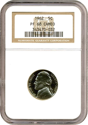 image for: 1962 5c NGC Proof 68 Cameo