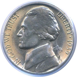 image for: 1939-S 5c Reverse of 1938 PCGS MS66