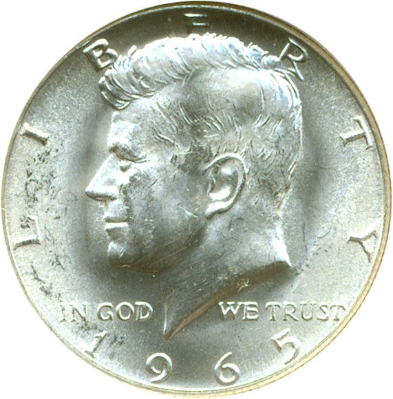image for: 1965 50c  NGC MS64 