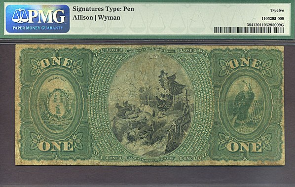 image for: Fr.384 1875 $1 1st Charter Period PMG F12 #361 Connecticut [1582]
