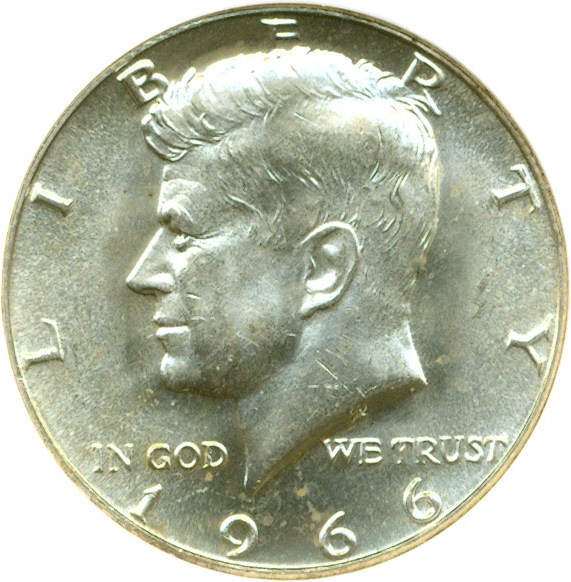 image for: 1966 50c  NGC MS65 