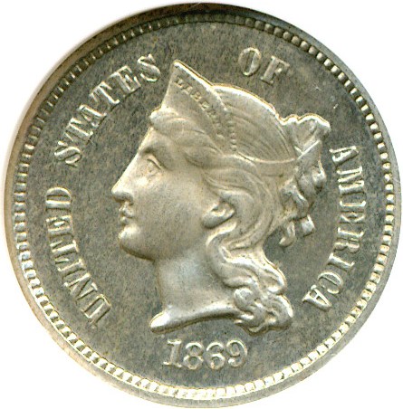 image for: 1869 3cN J-676 NGC Proof 65 