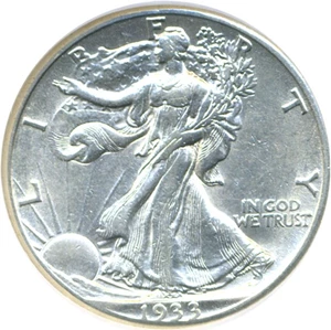 image for: 1933-S 50c DGS AU53 (Lightly Cleaned)