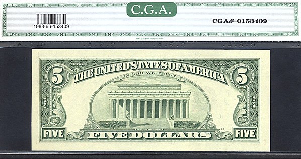 image for: Fr.1983G 1993 $5 Fort Worth, TX CGA Gem CU66  [G00069260] *Star* 