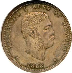image for: 1883 25c Hawaii NGC MS63