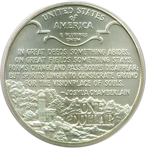 image for: 1995-P $1 Civil War PCGS MS69