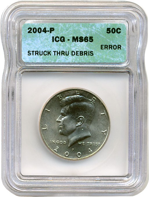 image for: 2004-P 50c  ICG MS65 *Error - Struck Thru Debris*