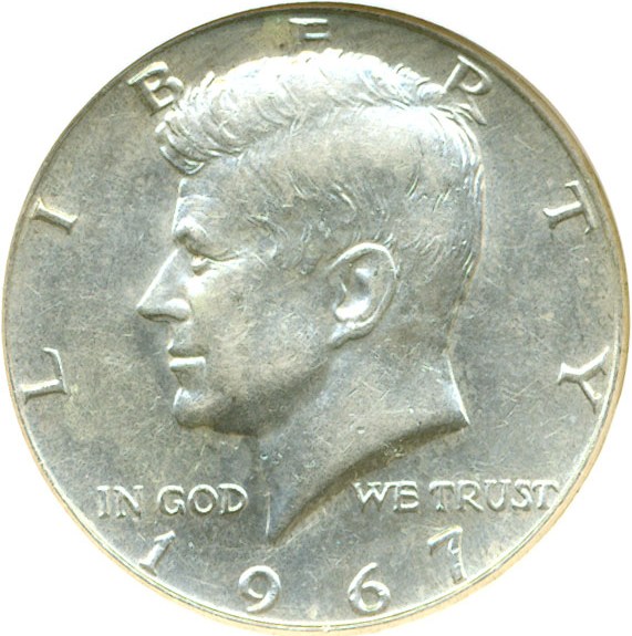 image for: 1967 50c  NGC AU55 