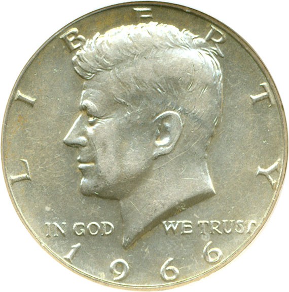 image for: 1966 50c  NGC AU58 