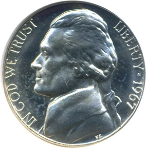 image for: 1967 5c SMS NGC MS66 Cameo